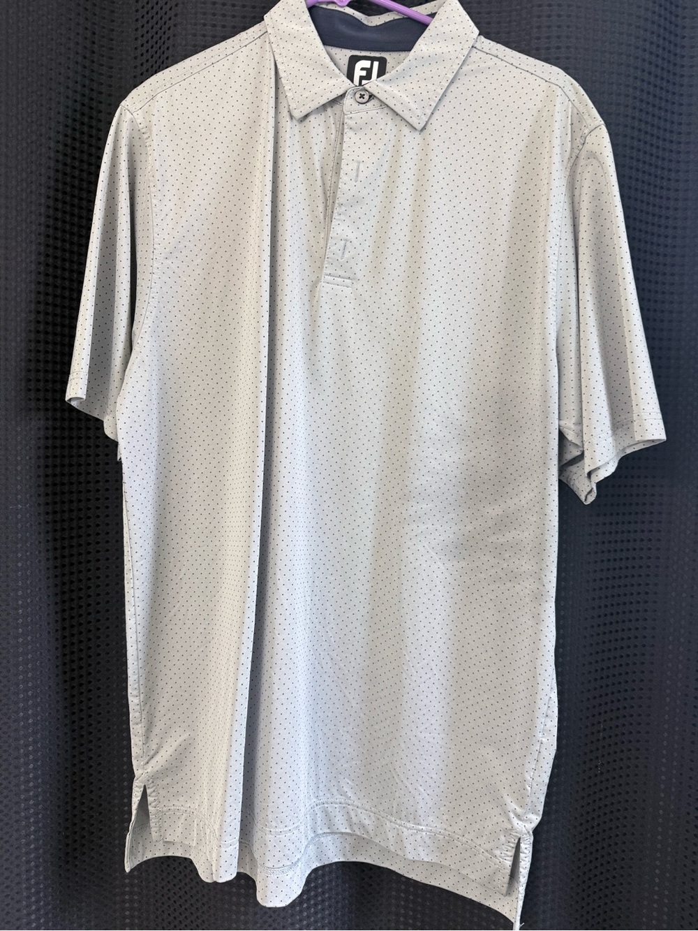 FootJoy Light Gray Dotted Performance Polo